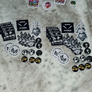 Brandy Melville 22 pc rock/grunge sticker and pin pack